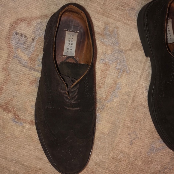 Barney’s brown suede/leather dress shoes